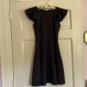 Fab’rik Little Black Flutter Sleeve Dress